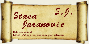 Staša Jaranović vizit kartica